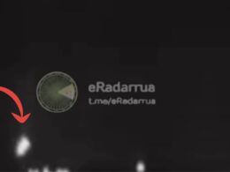 The screenshot from the Yeradar video reportedly shows one of the six warheads of the Russian Oreshnik missile falling on occupied territory of Donetsk Oblast. Source: Yeradar