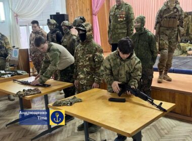 Militarization of schoolchildren in occupied Berdyansk. Photo: Andriushchenko Time