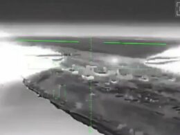 russian air-defense crews now hunted ukraine bolts rocket pods its long-range drones · post thermal view ukrainian drone firing unguided rockets ground target near myrnyi occupied crimea drone's green targeting