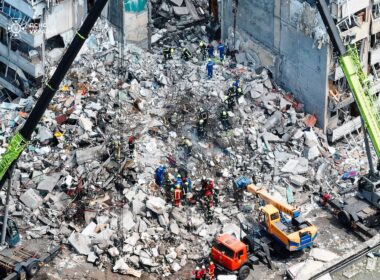 A Kyiv residential building destroyed by a Russian strike on 14 May 2026. Source: The State Emergency Service