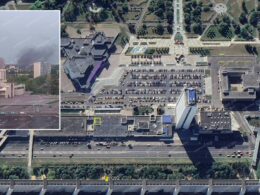 The image shows JSC “Angstrem” in Zelenograd, Moscow Oblast, a semiconductor manufacturer producing components from discrete transistors to modern microcontrollers and microprocessors. The company is under US sanctions. Source: Exilenova_Plus