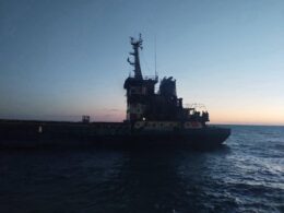 The vessel that was struck by a Russian drones on 29 May 2026. Source: Oleksii Kuleba