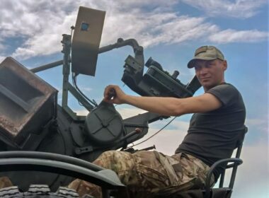 Ukrainian soldier Ivan Solokha at his combat post. Photo: The Operational Command South