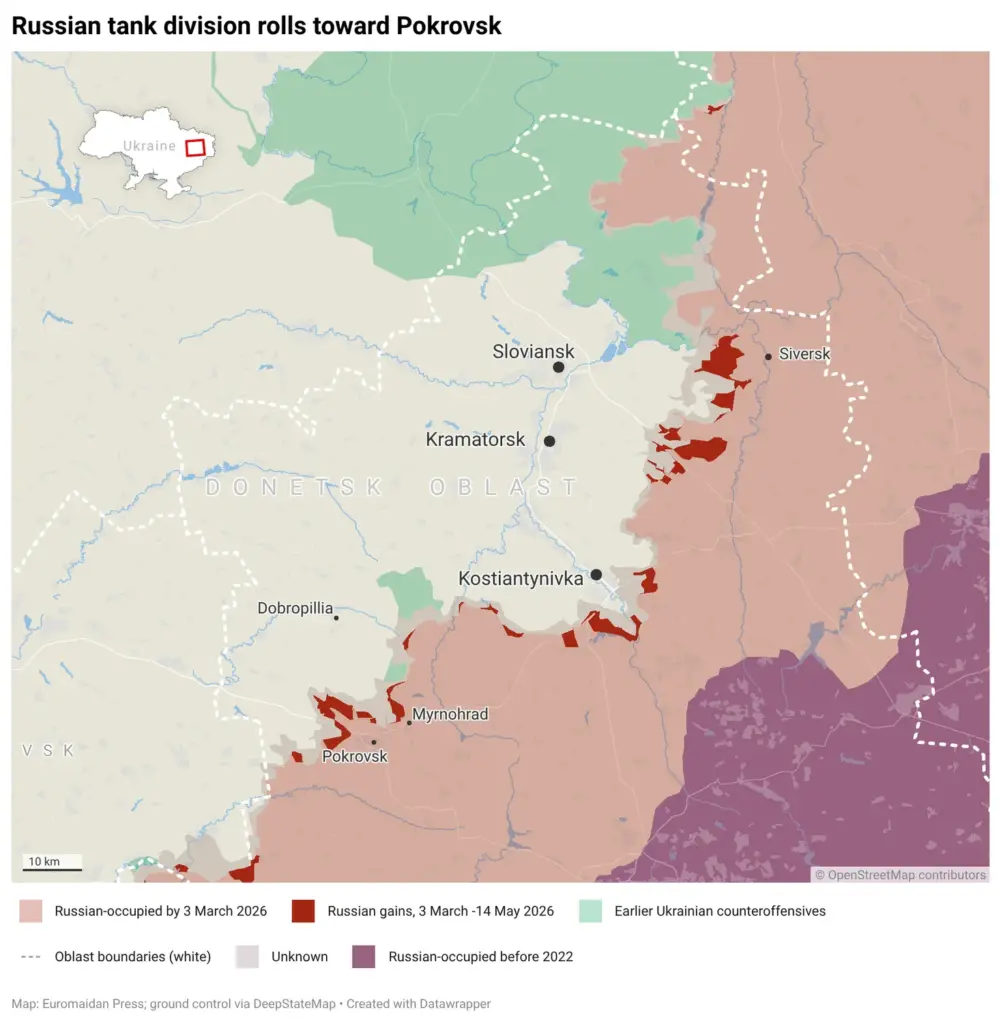 Pokrovsk russian tanks