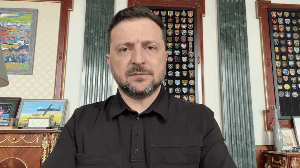President Zelenskyy in his evening address announcing the creation of the anti-ballistic coalition. Photo: President of Ukraine