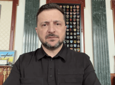 President Zelenskyy in his evening address announcing the creation of the anti-ballistic coalition. Photo: President of Ukraine