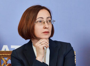 Ella Skybenko, the Eastern Europe and Central Asia Senior Researcher at the Business & Human Rights Resource Centre, at the B4Ukraine. Source: B4Ukraine