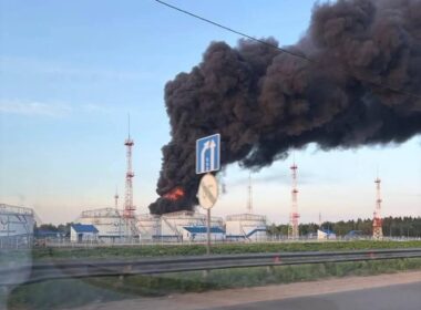 drones set moscow region fuel military sites fire russia claims downed more than 1000 · post elma technopark zelenograd part after ukrainian drone strike 17 2026 пожежа на території солнечногорську