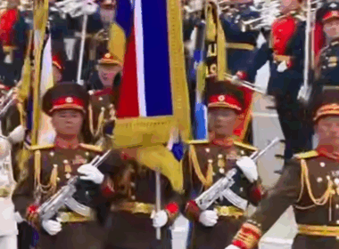 North Korean troops took part in the military parade on Red Square in Moscow on 9 May. Image: Astra
