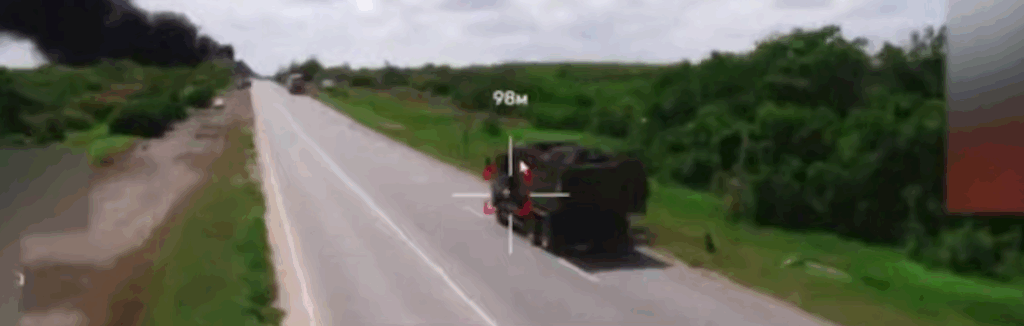 “Fire-show goes on”: Ukrainian Intelligence drones strike Russian fuel tankers on supply corridor between occupied Berdiansk, Melitopol, and Crimea