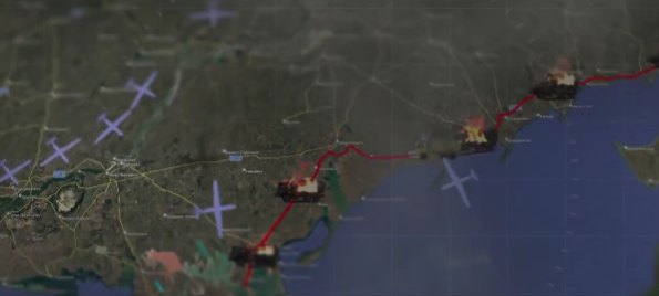 Flat steppe: Ukraine is strangling Crimea's supply lines from air. Melitopol-Chonhar road is latest target