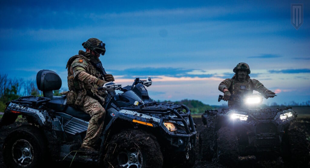 The image shows Ukrainian soldiers on motorcycles. Source: The 3rd Separate Assault Brigade