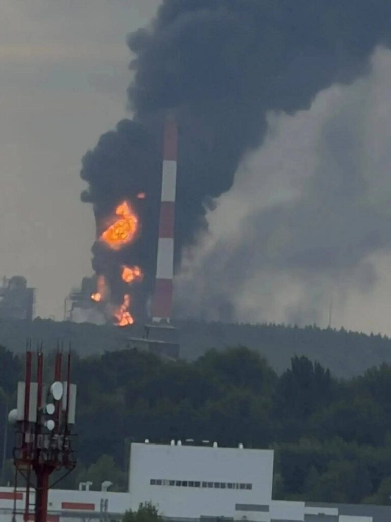 ukraine confirms strikes two tatarstan refineries rocket-fuel rubber plant tolyatti · post fire engulfs industrial unit next chimney after ukrainian strike nizhnekamsk russia 12 2026 2bd5189f-62e7-4645-ae48-dc42a84a9054 ukraine's defense forces set