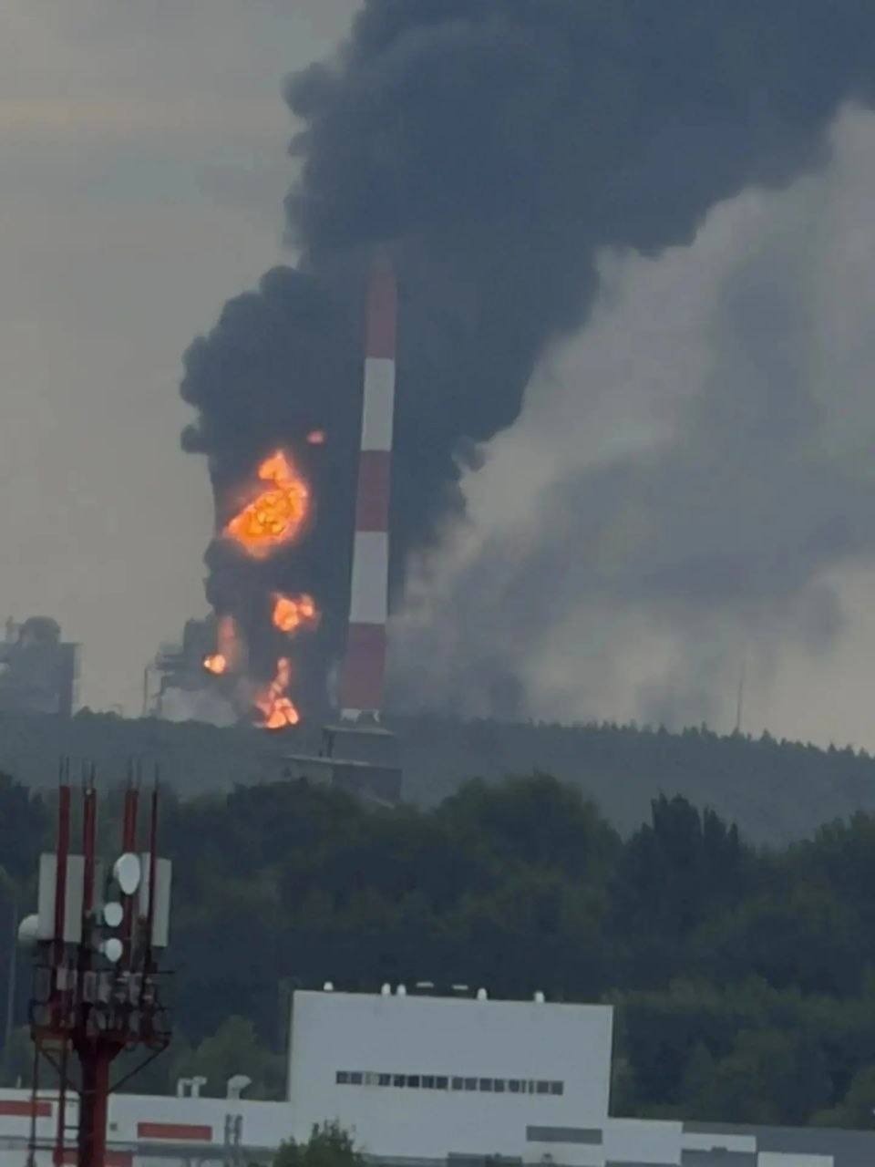 ukraine confirms strikes two tatarstan refineries rocket-fuel rubber plant tolyatti · post fire engulfs industrial unit next chimney after ukrainian strike nizhnekamsk russia 12 2026 2bd5189f-62e7-4645-ae48-dc42a84a9054 ukraine's defense forces set