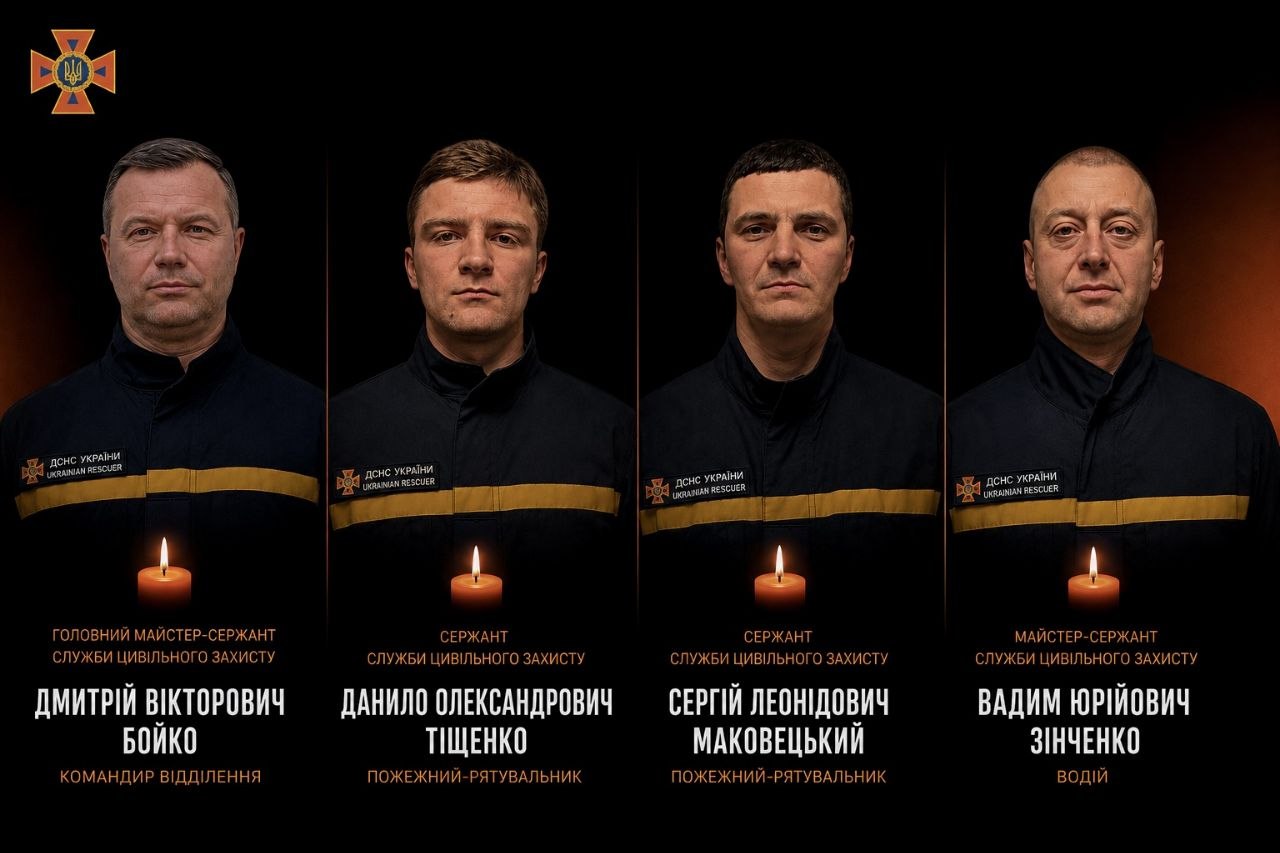 russia kills four firefighters kharkiv hitting same spot twice one night · post state emergency service rescuers kharkiv's 6th fire rescue unit killed when struck city second time overnight 15