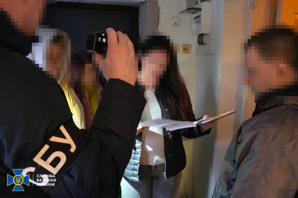 ukraine arrests eight people accused cheering russian strikes inside country · post security service officers serve notice suspicion detained suspect during roundup alleged pro-russian agitators 729838729_1521211976121461_8321418010858582607_n news ukrainian reports