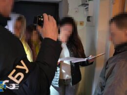 ukraine arrests eight people accused cheering russian strikes inside country · post security service officers serve notice suspicion detained suspect during roundup alleged pro-russian agitators 729838729_1521211976121461_8321418010858582607_n news ukrainian reports