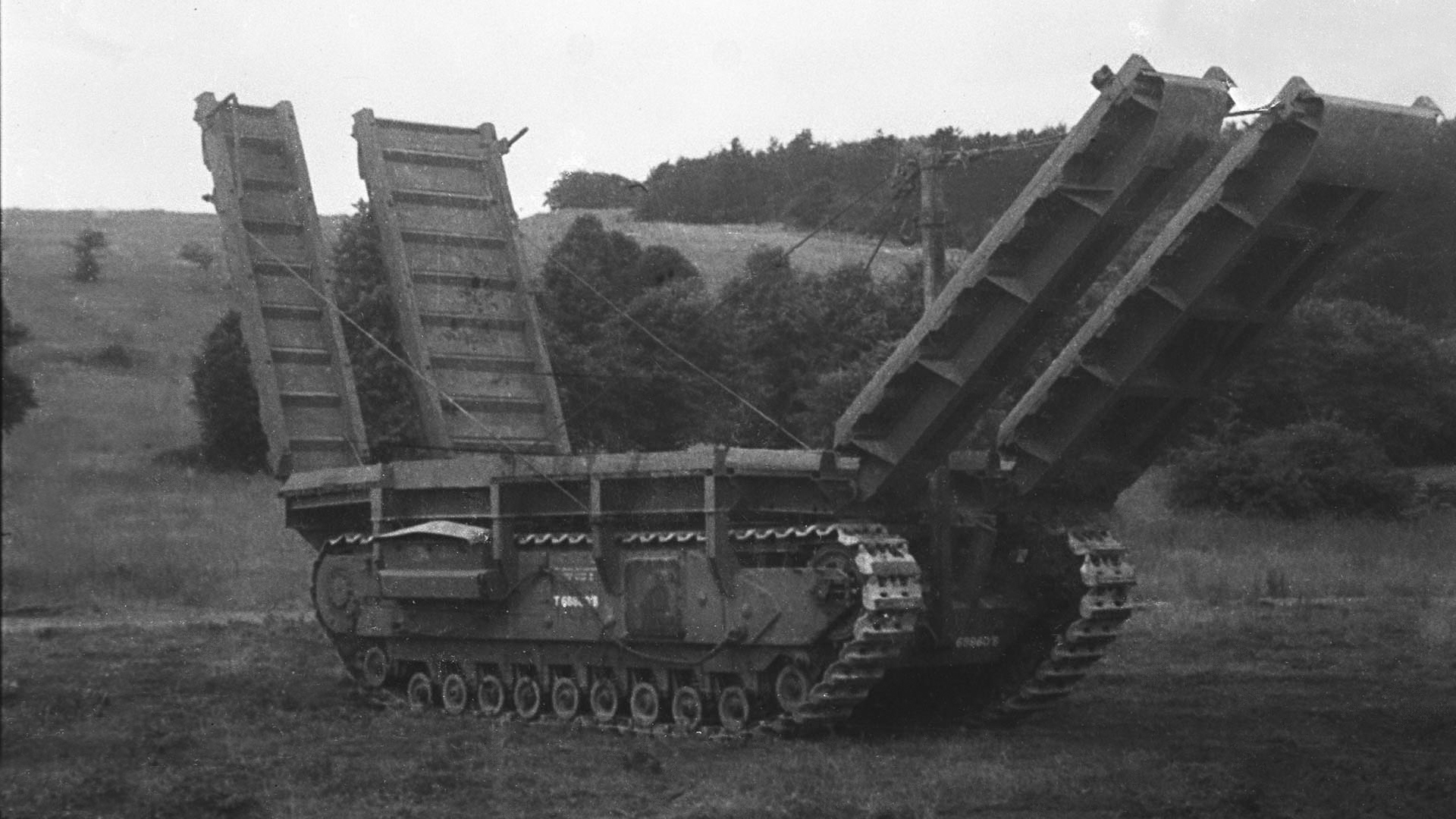 A World War II bridging vehicle.