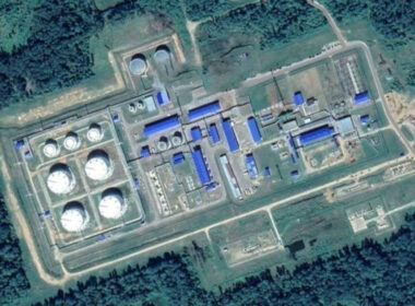ukraine's sof say sabotaged russian oil pumping station help partisan group · post satellite view palkino myshkinsky district yaroslavl oblast russia storage tanks processing infrastructure facility before reported attack untitled-1