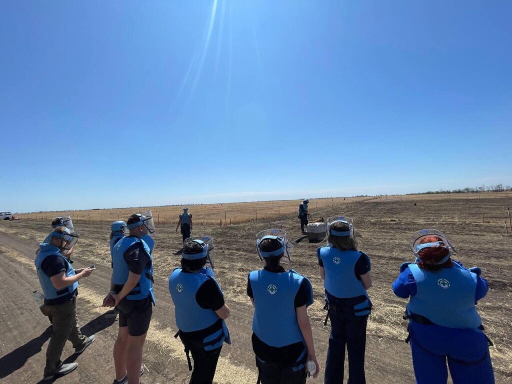 russian strike norwegian charity's demining team kills two wounds four kherson oblast · post people's aid works clear land mines unexploded ordnance viktoriya fedotova ukraine news ukrainian reports