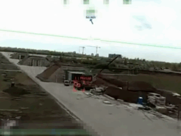 Ukrainian forces say they have struck Russian launch systems and logistics at the occupied Donetsk Airport, 4 June 2026. Screenshot from video: 1st Separate Unmanned Systems Center
