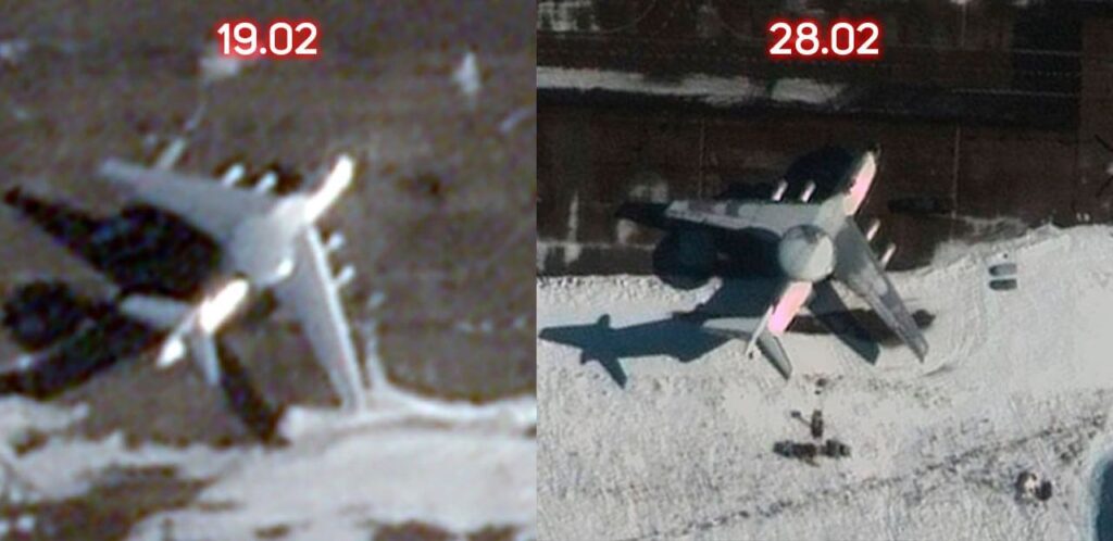 Satellite images of the Russian A-50U AEW&C aircraft at the Machulishchy base. The plane has changed color. It looks as if the aircraft had been polished before repainting. Photo: Motolko.help