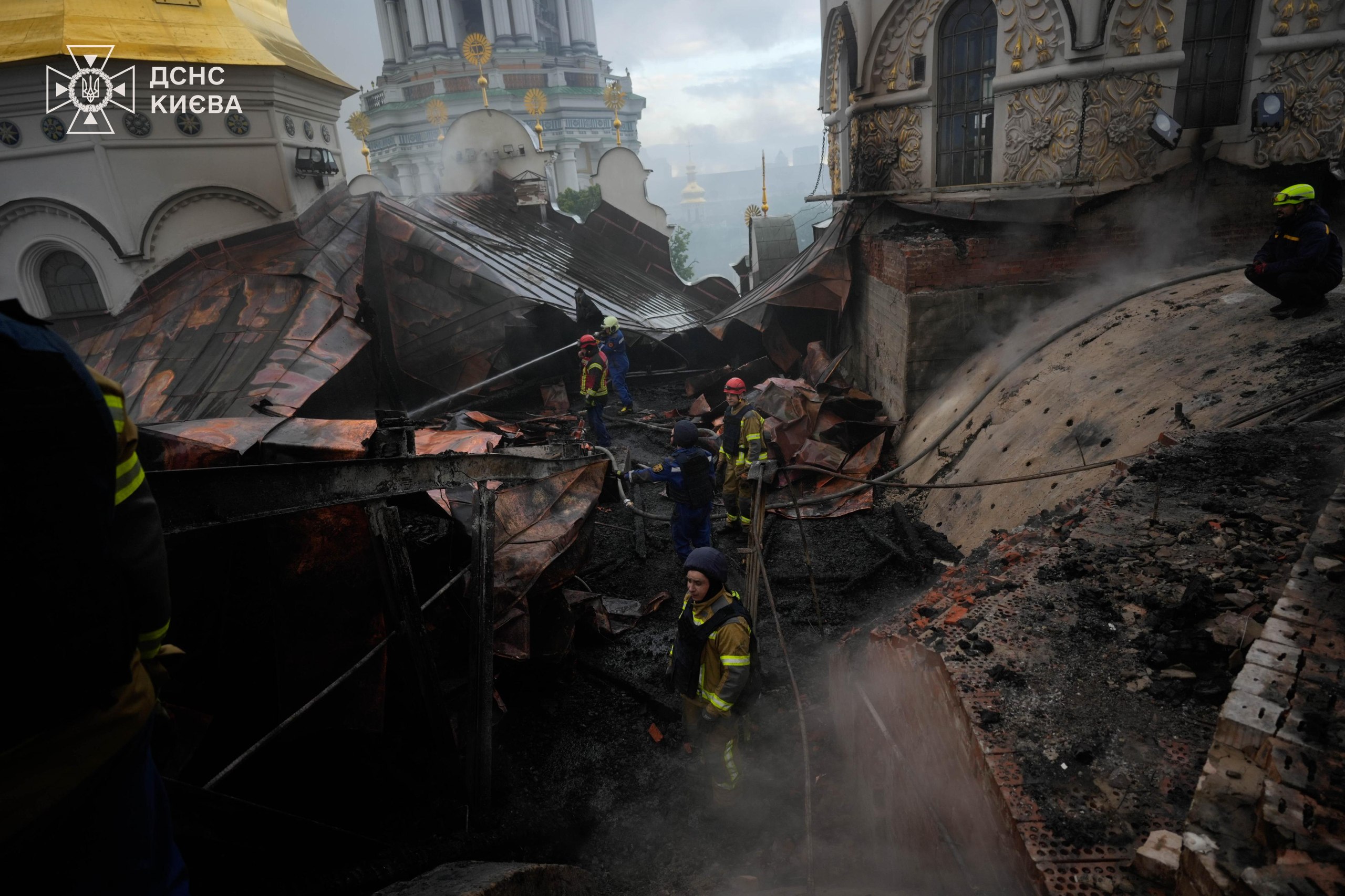 Russian drone strike Geran on Kyiv's Unesko cathedral