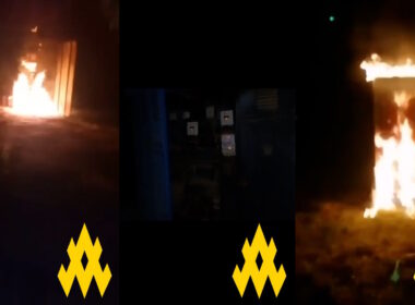 The image shows the Atesh latest sabotage operation in Russia. Source: Atesh