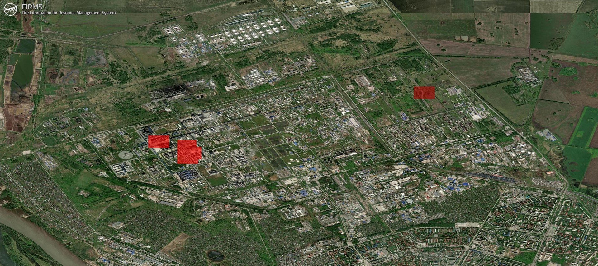 10% russia's refining half siberia's fuel omsk plant just lost its 2500-km protection · post nasa firms satellite data fires avt-10 avt-11 units oil refinery russia 6 2026 пожежі в