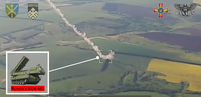 Ukrainian drones killed a Russian Buk-M3 air defense system. Credit: Lasar's Group