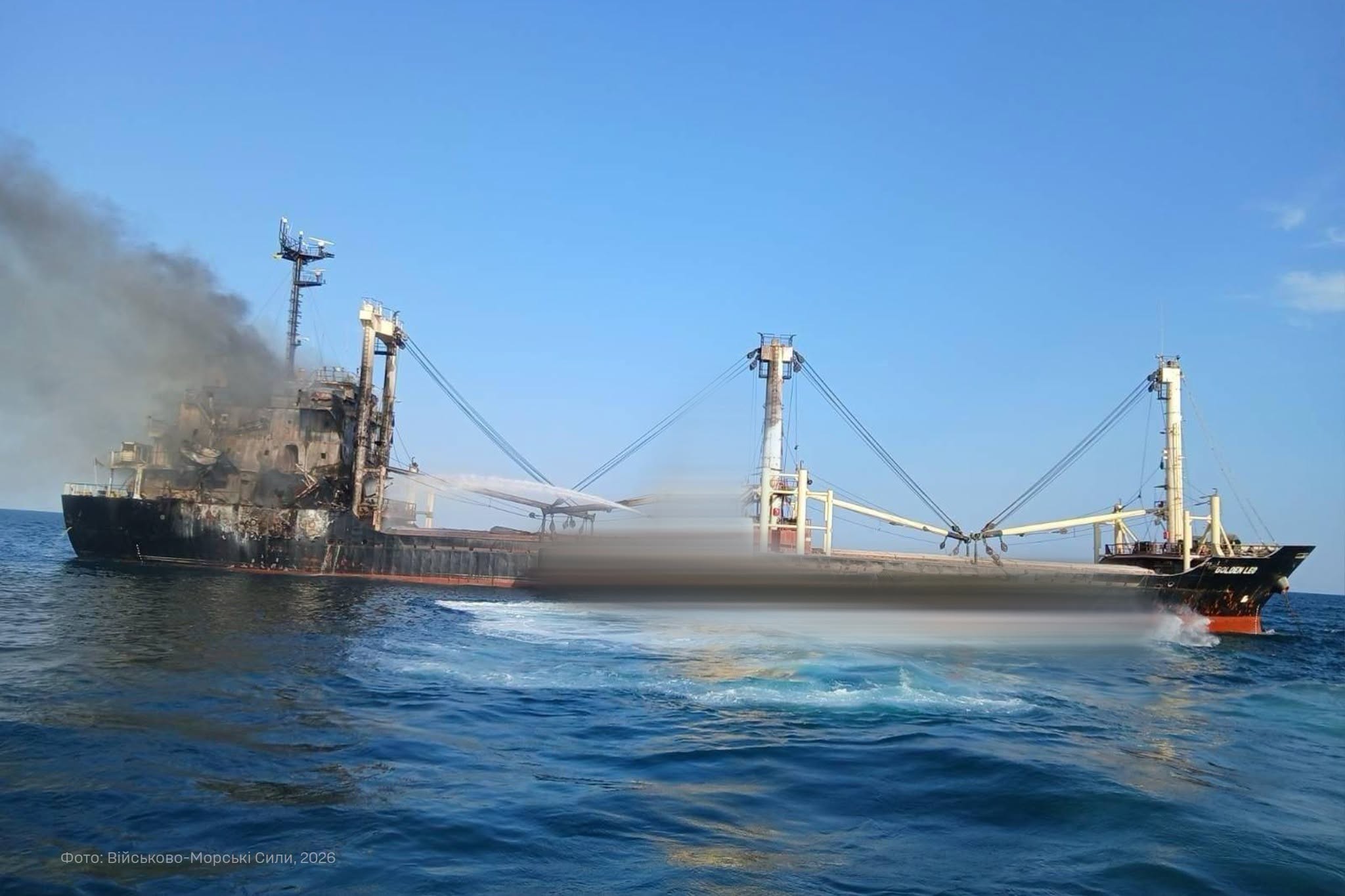 ten dead russia strikes turkish-owned bulk carrier off odesa · post civilian golden leo ablaze after russian missiles hit left cargo corn black sea 19 2026 ukraine's navy struck foreign-flagged