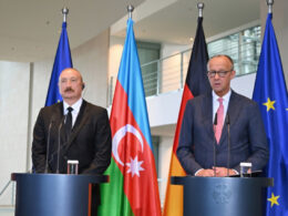 Azerbaijani President Ilham Aliyev and German Chancellor Friedrich Merz in Berlin, 21 July 2026. Photo: Azertag