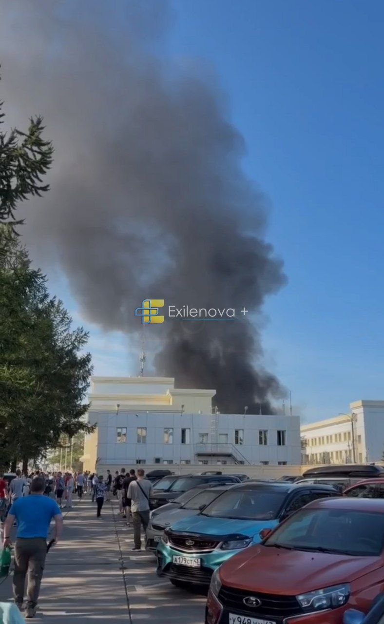 one plant makes seats save russian pilots—ukraine's flamingo missile torched 1200 km home · post residents watch black smoke billow behind building kirov following strike avitek russia 24 2026 23