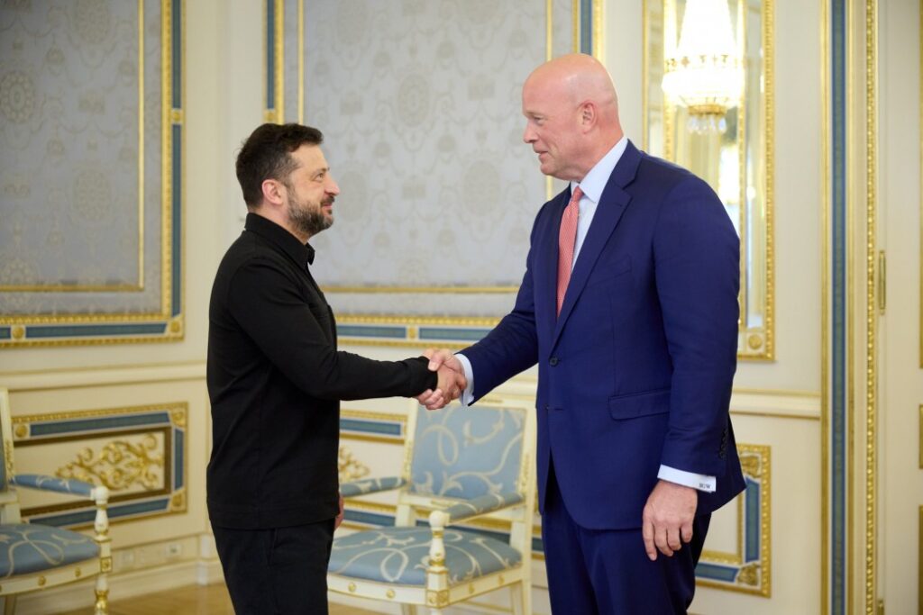 President of Ukraine Volodymyr Zelenskyy met with U.S. Ambassador to NATO Matthew Whitaker. Source: President's Office