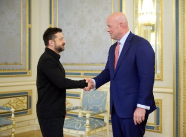 President of Ukraine Volodymyr Zelenskyy met with U.S. Ambassador to NATO Matthew Whitaker. Source: President's Office