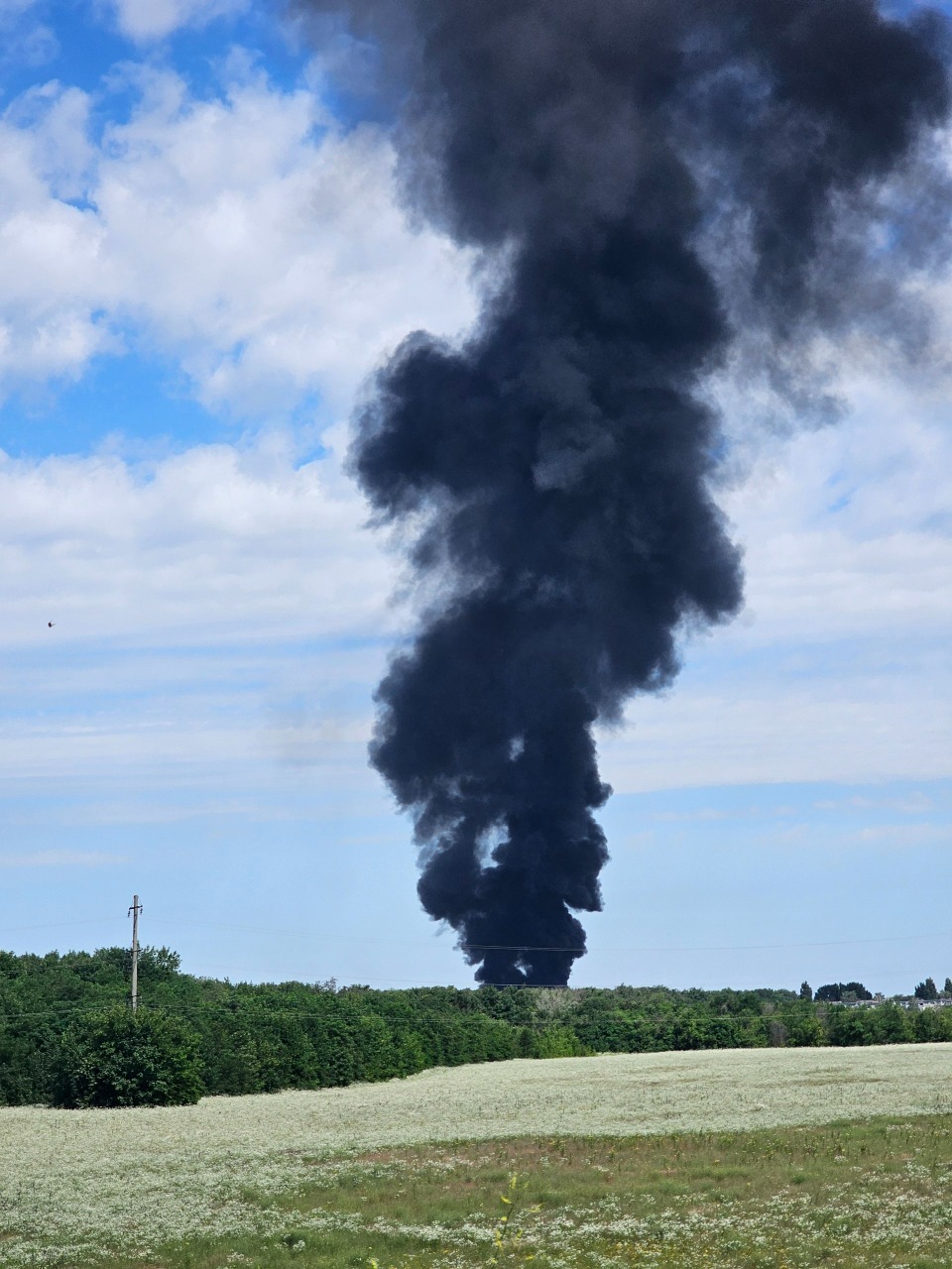 fires both ends russia's fuel chain lukoil depot stavropol krai ferry port facing kerch · post column black smoke rises over burning oil near russia around noon 13 2026 40762774-35fa-4112-b58b-b8f8b981d4bc