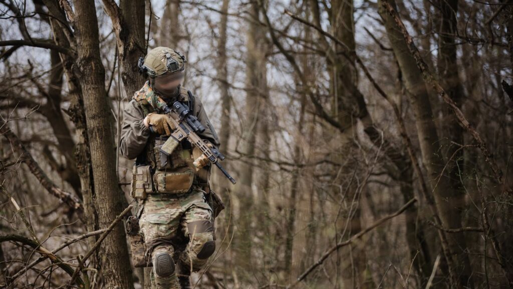A trooper from the 80th Air Assault Brigade, fighting in the southeast.