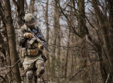 A trooper from the 80th Air Assault Brigade, fighting in the southeast.