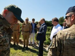Polish Prime Minister Donald Tusk at the site of a Russian cruise missile crash in Poland's Lublin Voivodeship, 30 July 2026. Photo: Donald Tusk on X