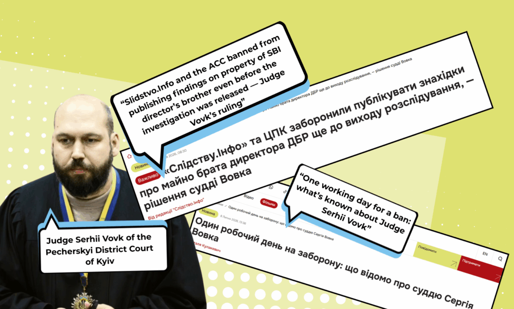 judge serhii vovk and the slidstvo.info headlines