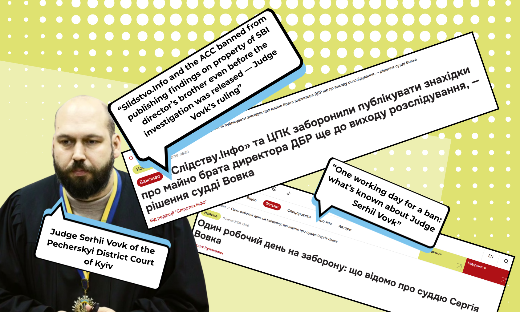 judge serhii vovk and the slidstvo.info headlines