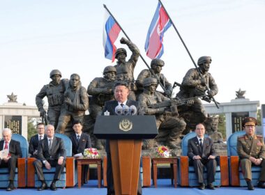 russia can't fill its own ranks—so asks north korea 30000 more soldiers new missile launchers ukraine says · post korean leader kim jong-un speaks opening memorial pyongyang russia's defense minister