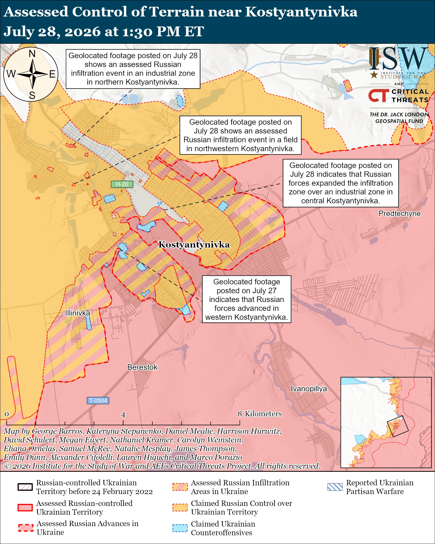 russia bombing kostiantynivka rubble while pushing its infantry foot · post assessed control terrain near donetsk oblast 28 2026 kostyantynivka-july-28-2026 ukraine news ukrainian reports