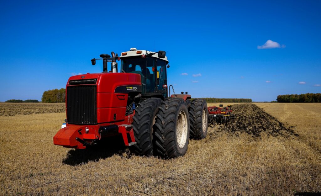 a tractor on a field somewhere in russia