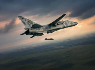 Ukrainian Vyrivniuvach (Equalizer) guided bomb and Su-24M.