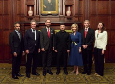 Ukrainian President Volodymyr Zelenskyy during a meeting with American defense company Lockheed Martin representatives on 28 July 2026, in Washington D.C. Source: President's Office