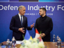 Canadian Prime Minister Mark Carney and Ukrainian President Volodymyr Zelenskyy on the sidelines of the NATO summit in Ankara, 7 July 2026. Photo: Ukrainian President's Office
