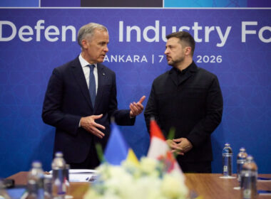 Canadian Prime Minister Mark Carney and Ukrainian President Volodymyr Zelenskyy on the sidelines of the NATO summit in Ankara, 7 July 2026. Photo: Ukrainian President's Office