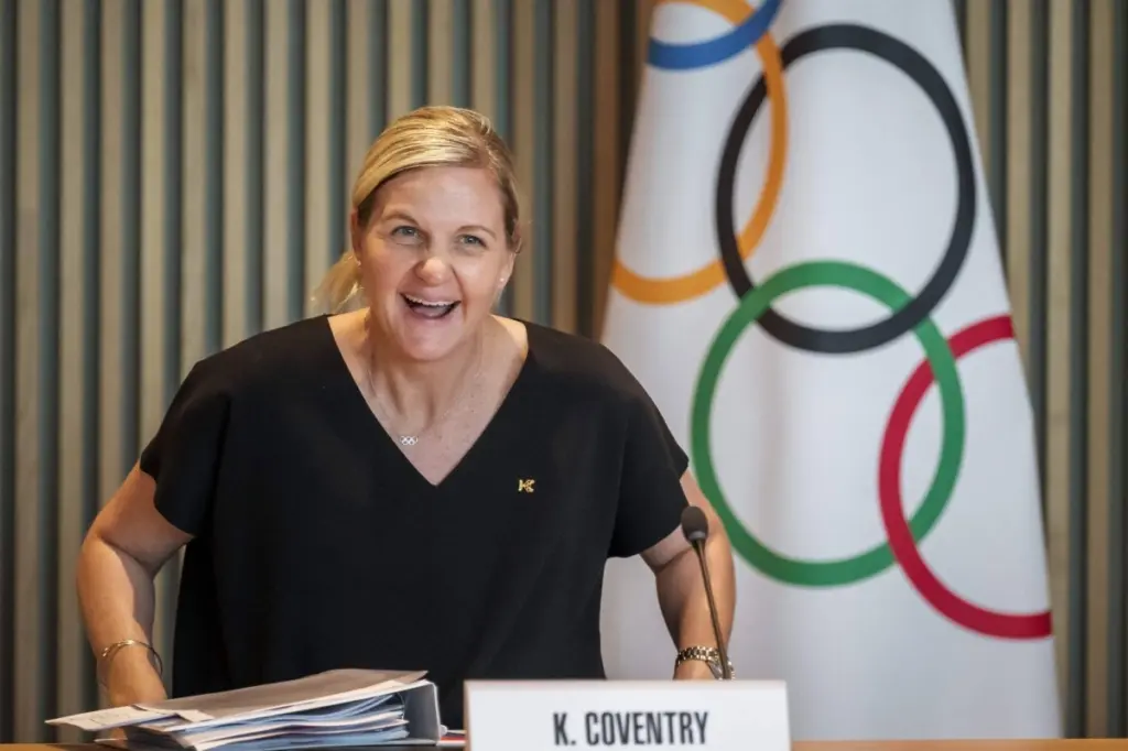 eu officials call strip ioc funding after reinstates russia's olympic committee · post president kirsty coventry former zimbabwean swimmer 2025 download ukraine news ukrainian reports