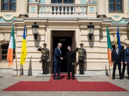 Ukrainian President Volodymyr Zelenskyy during the meeting with Taoiseach of Ireland Micheál Martin in Kyiv, on 23 July 2026. Source: Ukraine's Presidential Office